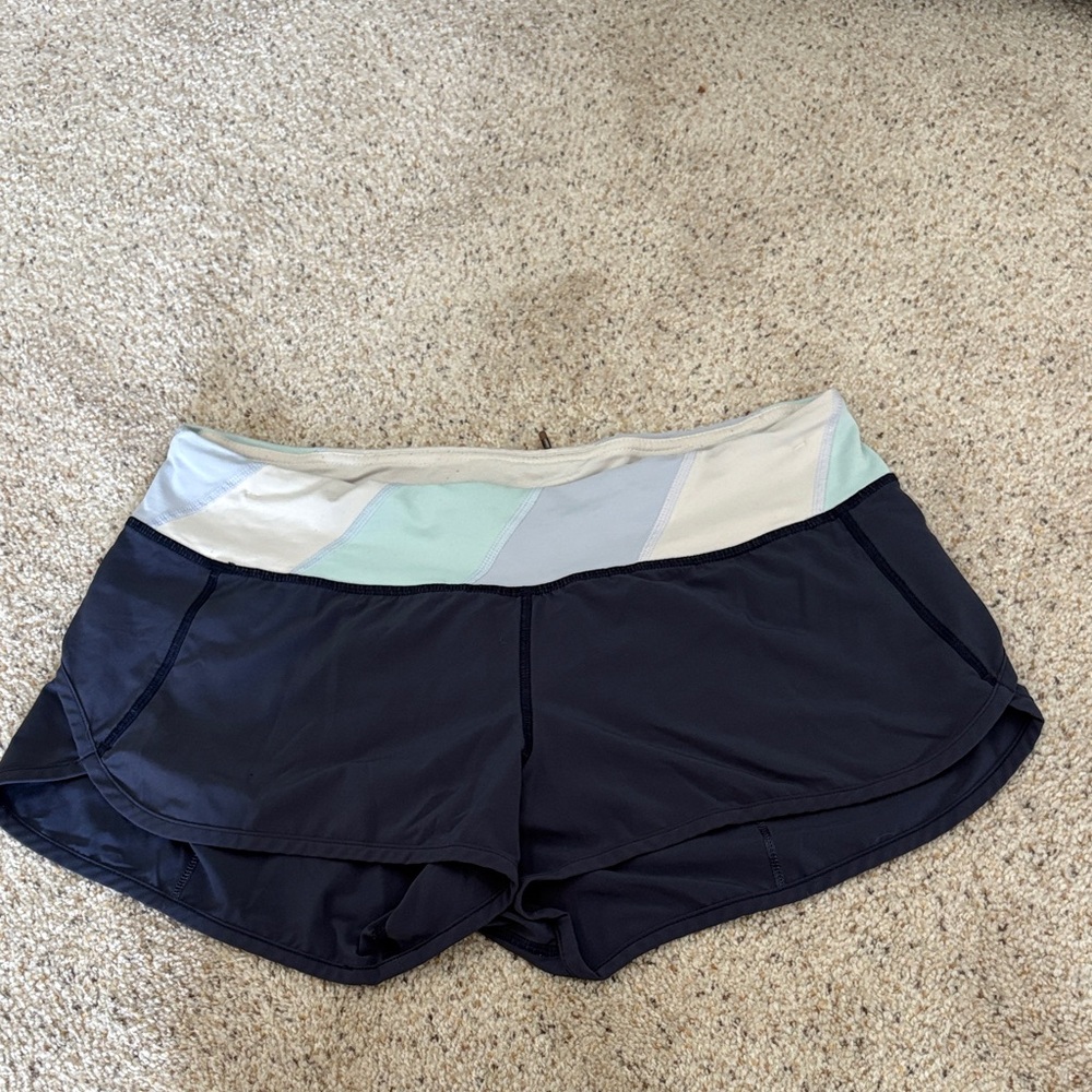 Lululemon Athletica Dark Blue and Light Blue Athletic Shorts